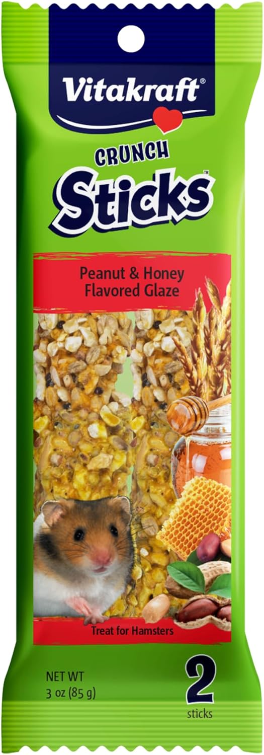 Vitakraft Crunch Sticks Hamster Treat - Hamster Chew Sticks - Supports Dental Health, Long-Lasting
