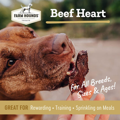 Farm Hounds - Beef Heart - Premium Natural Beef Heart Jerky For Dogs - Made From 100% Humanely