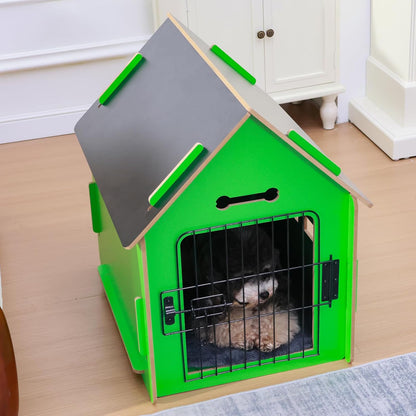 Dog House Indoor for Small Dogs or Cats, Cozy Wooden Design, Small Indoor Bed House, with Air Vents
