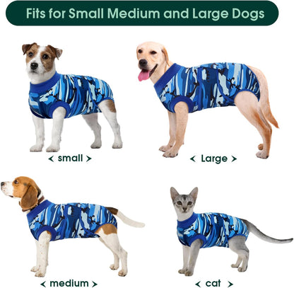 Kuoser Recovery Suit for Dogs Cats After Surgery, Professional Pet Recovery Shirt Dog Abdominal