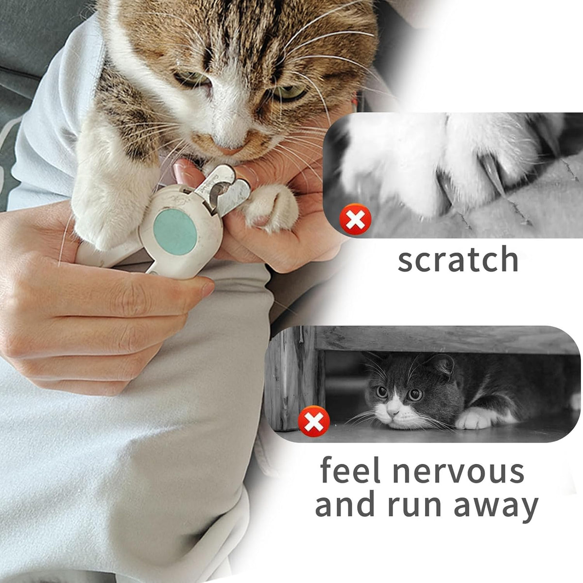 2PCS Cat Wrap for Cutting Nails, 21x21in Self-Adherent Pet Cat Grooming Wrap for Medicine, Nail