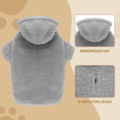 Fuzzy Dog Sweaters for Medium Dogs Dog Hoodie Sweater Clothes Warm Soft Cozy Pet Coats Hooded