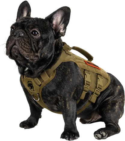 OneTigris Tactical Dog Harness for Small Dogs, No Pull Small Dog Vest Harness Breathable Military