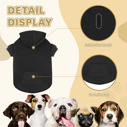 Dog Sweaters for Medium Dogs Dog Hoodie Fleece Dog Sweater Soft Dog Clothes Sweatshirt with Pocket
