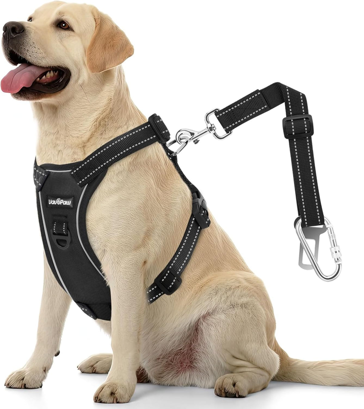 Dog Seat Belt Harness for Car, Dog Car Harness Adjustable Mesh Breathable & Dogs Seatbelt Safety