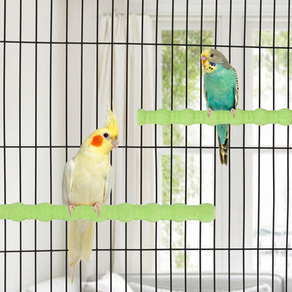 Hypeety 2PCS Bird Wood Perch Stand Parrot Paw Grinding Stick Toy Pet Bird Cage Stand Platform for