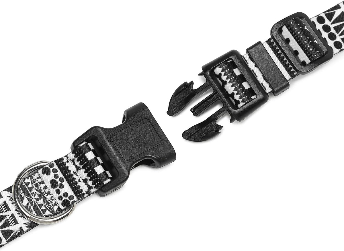 Mercano Adjustable Dog Collar - Special Design Patterns, Soft Nylon Comfortable Durable Pet Collar