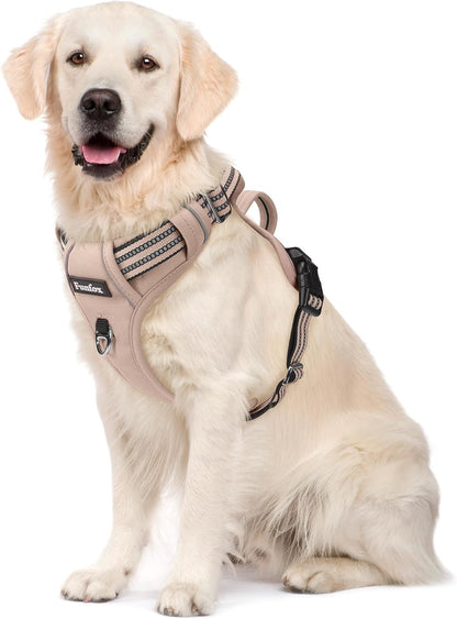 Funfox Dog Harness No Pull, Adjustable Pet Vest Harness, Super Soft Material with Vertical Handle