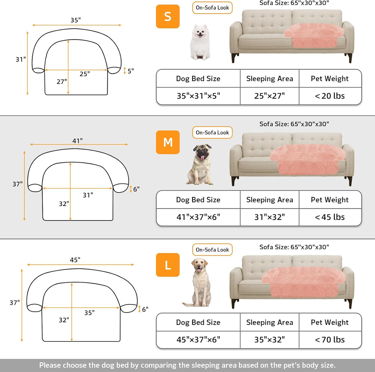 GGIB Calming Dog Bed Fluffy Plush Dog Mat for Furniture Protector with Removable Washable Cover for