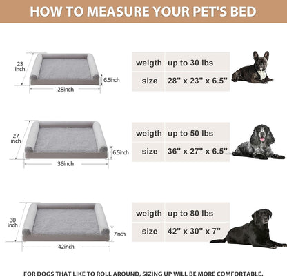 BFPETHOME Dog Beds for Large Dogs, Orthopedic Dog Bed for Medium Large Dogs,Big Waterproof Couch