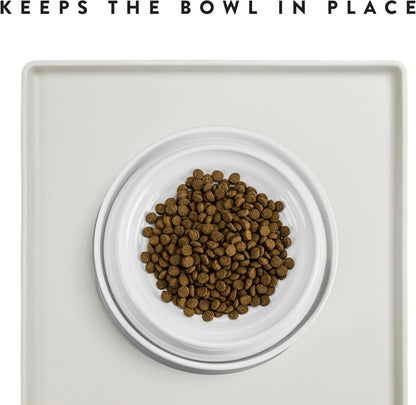 CatGuru Cat Food Mat, Small & Large Pet Feeding Mat, 100% Waterproof Cat Placemat for Food and