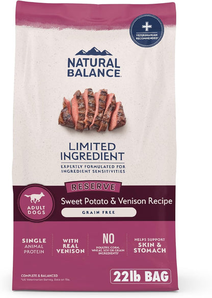 Natural Balance Limited Ingredient Adult Grain-Free Dry Dog Food, Reserve Sweet Potato & Venison