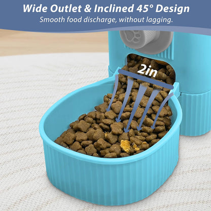 Fhiny Rabbit Food Dispenser, 40oz Large Capacity Hanging Gravity Bunny Feeder for Cage Automatic