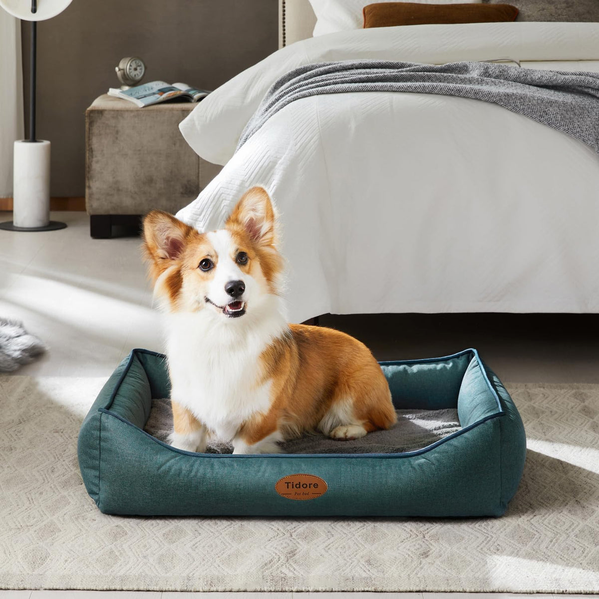 Orthopedic Dog Beds for Medium Dogs, Durable Egg Crate Foam Sofa Dog Bed wit Washable Removable
