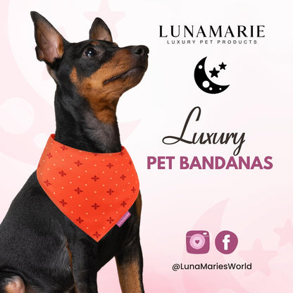 LunaMarie - Luxury Pet Birthday Bandanas -Premium & Silky Poly Fabric | 100% Handmade | Custom