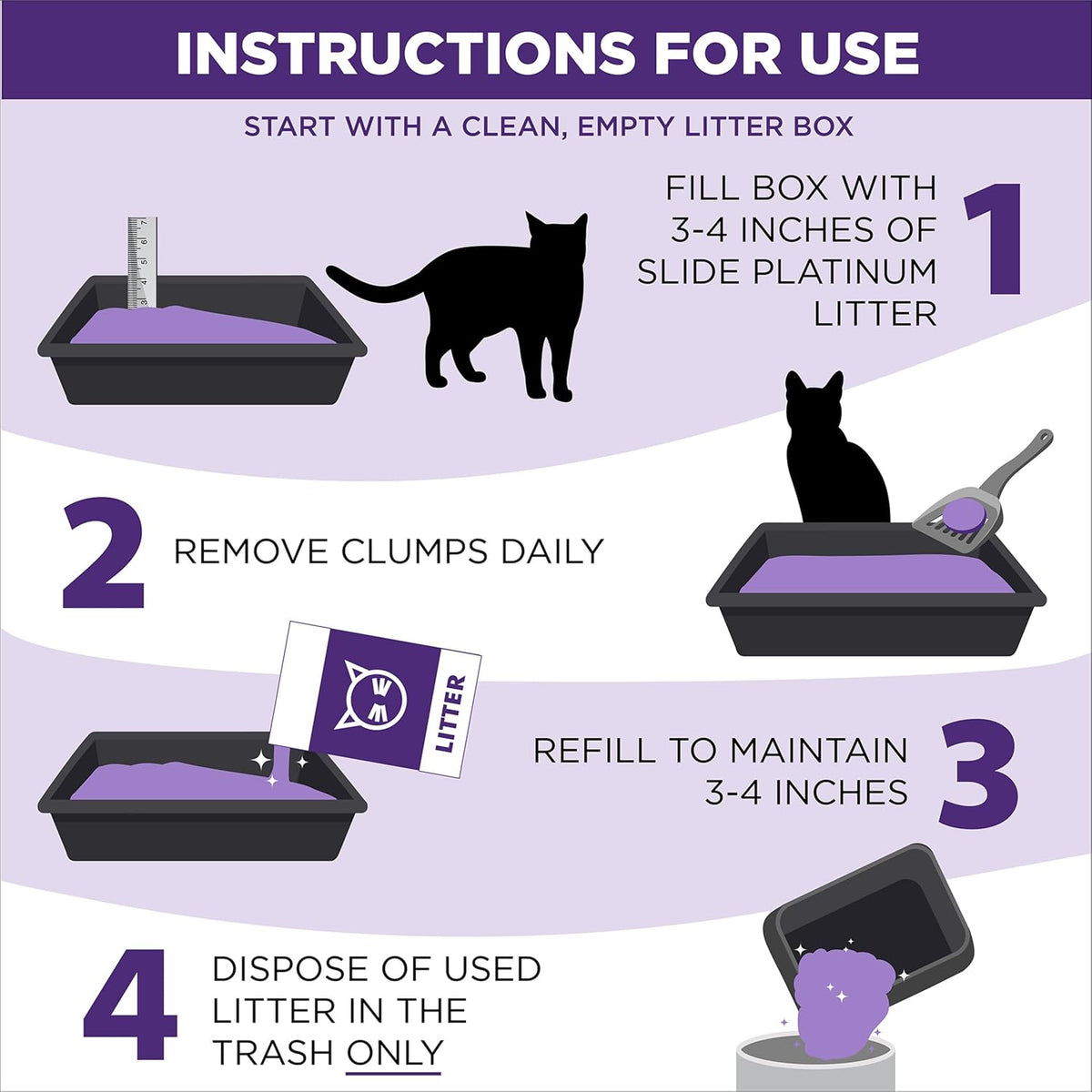 ARM & HAMMER Clump & Seal Slide Platinum Multi-Cat Clumping Litter, Easy Clean, Superior Odor