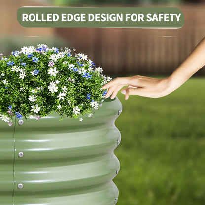 Galvanized Raised Garden Bed Outdoor- 2 Pcs Raised Beds for Gardening| Metal Planter Box, Steel