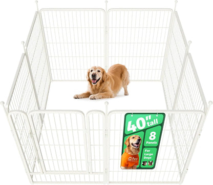 FXW Rollick Unleashed Dog Playpen for Indoor, Yard, RV Camping, 40 inch 8 Panels for Medium and