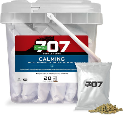 Formula 707 Calming Equine Supplement, Daily Fresh Packs – Anxiety Relief and Enhanced Focus for