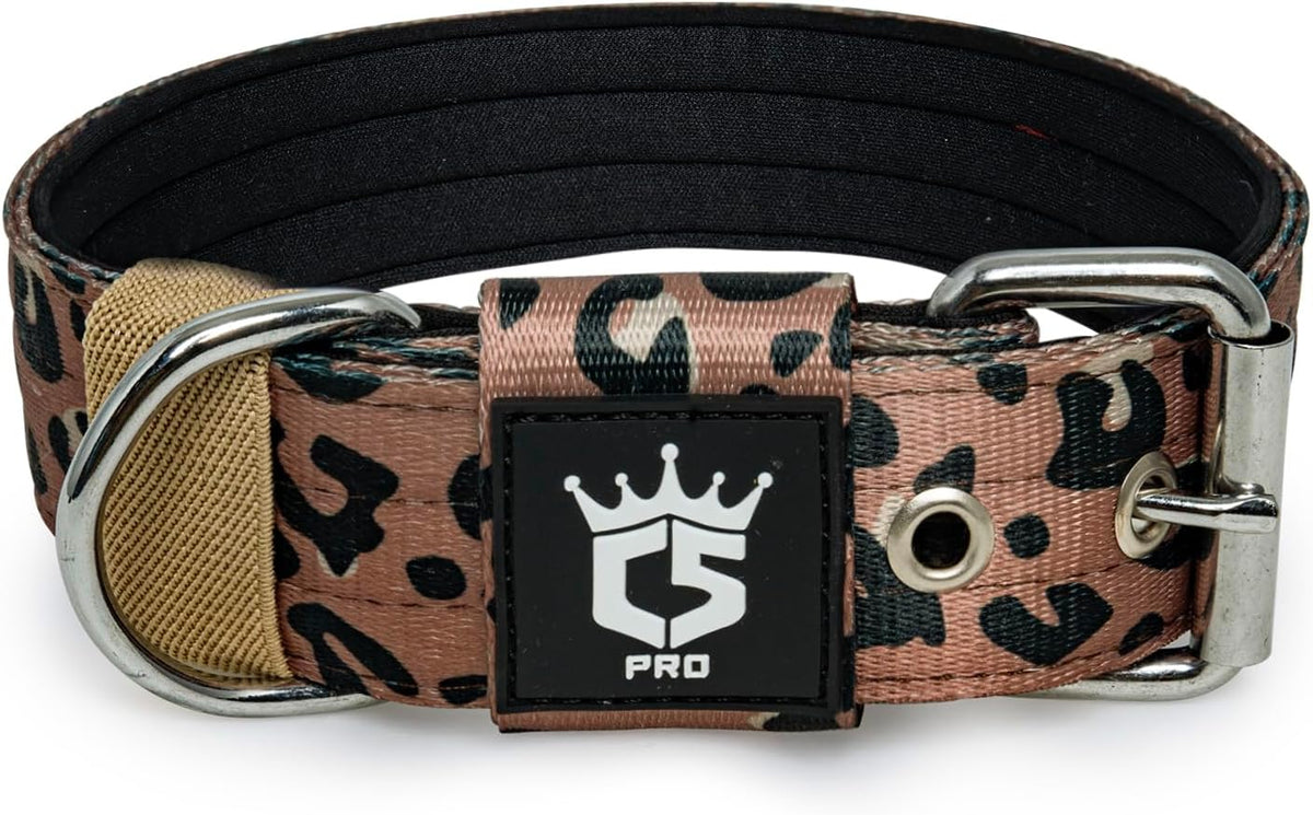 TSPRO Tactical Dog Collar 1.5 Inch Wide Thick Dog Collars with Heavy Duty Metal Buckle, Durable