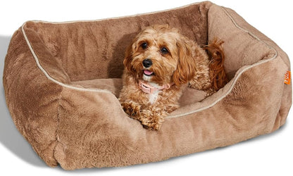 FUZI Luxury Aesthetic Dog Bed for Small Dogs with Washable Cover, Pet Couch, Pet Bed with Sides