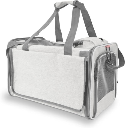 Pet Carrier for Large Cat Soft-Sided Animal Traveling Bag for Medium Cat up to 20lbs / Washable