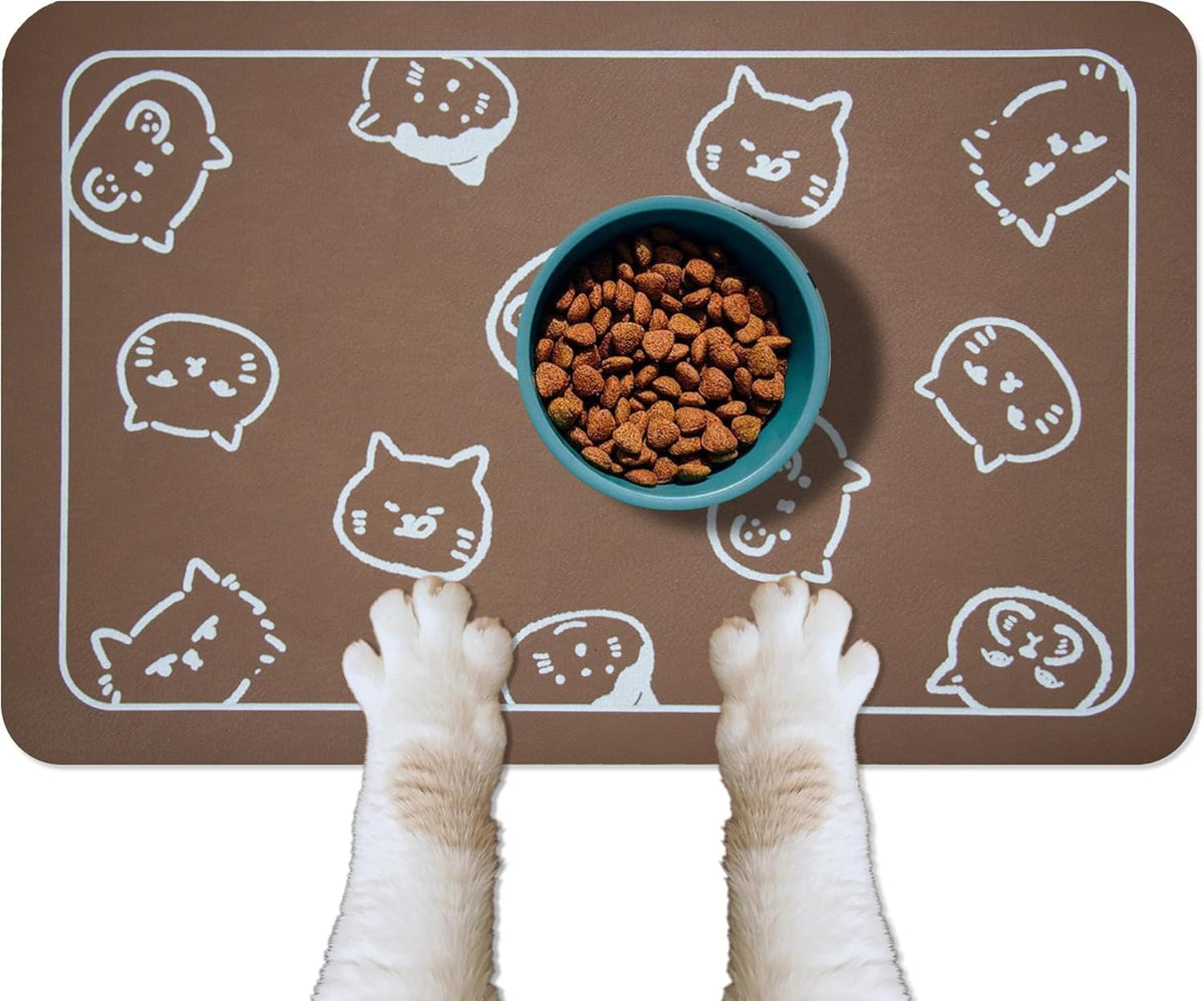 YCT Cat Food Mat for Pet Dog Food Mat, Cat Mat for Food and Water, Cat Feeding Mat Pet Dog Cat Bowl