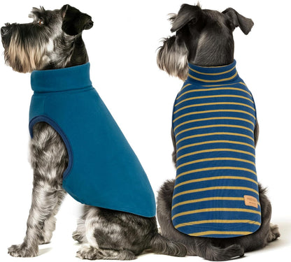 KYEESE 2Pack Dog Sweater Warm Pets Coats Soft Dog Sweaters for Small Dogs Male Stretchy Dogs