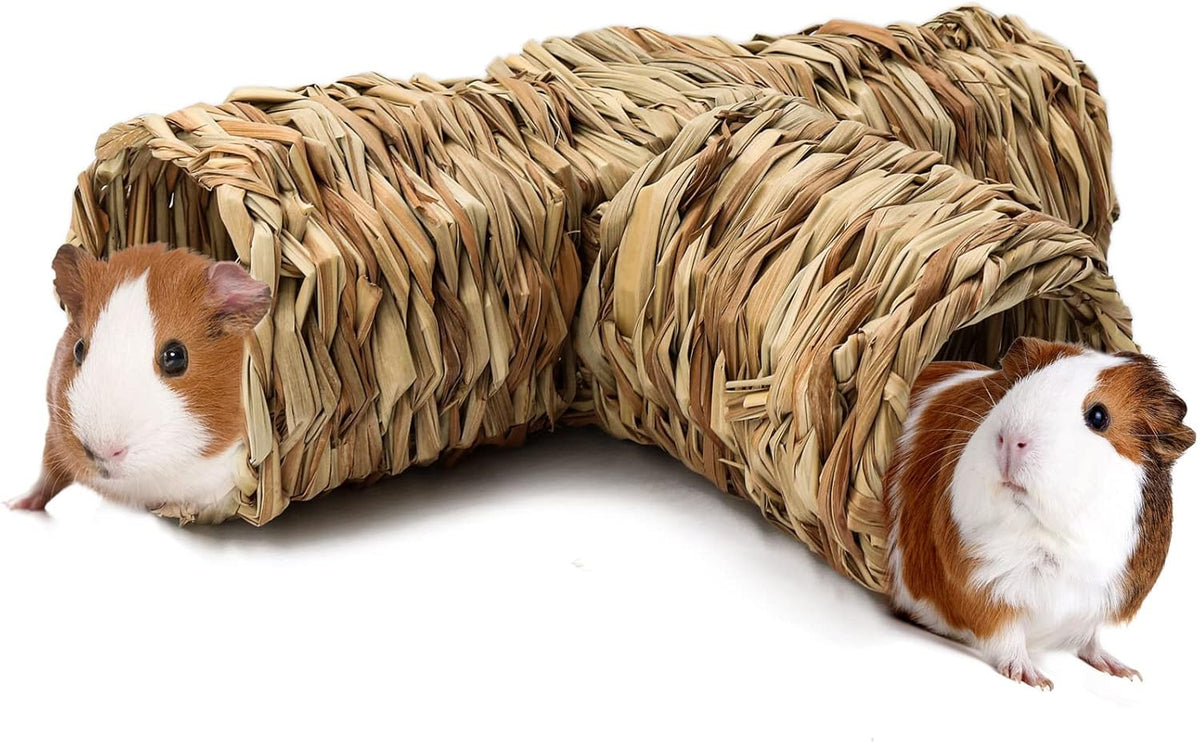 BWOGUE Hamster Grass Tunnel Toy Nature's Hideaway Guinea Pig Tunnels and Tubes Toys for Rats,Syrian