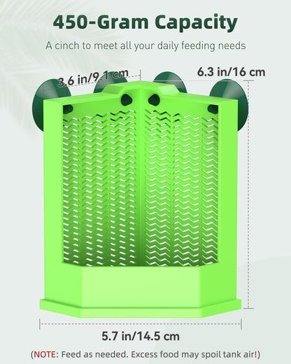 Pawfly Reptile Feeder Bowl - Escape-Proof Corner Hunting Dish, Wall-Mounted Insect Feeder for