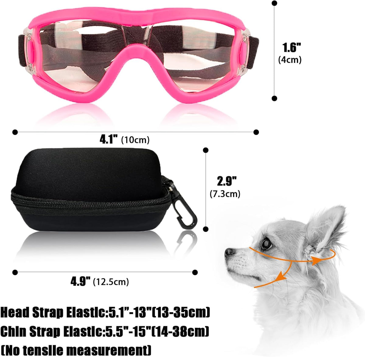Dog Goggles Small Breed Dog Sunglasses with Adjustable for UV Protection Eyewear Doggy Doggie Puppy