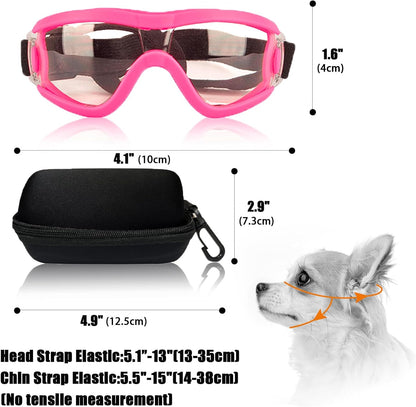 Dog Goggles Small Breed Dog Sunglasses with Adjustable for UV Protection Eyewear Doggy Doggie Puppy
