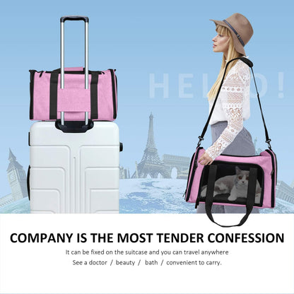 Large Cat Carriers Dog Carrier Pet Carrier for Large Cats Dogs Puppies up to 25Lbs, Big Dog Carrier