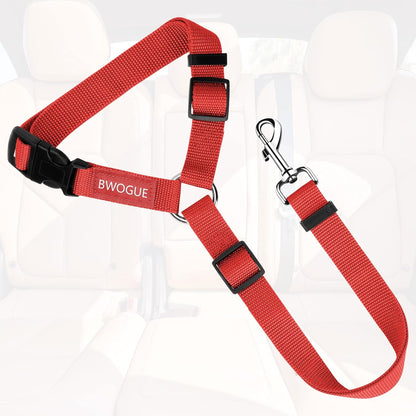 BWOGUE Pet Dog Cat Seat Belts, Car Headrest Restraint Adjustable Safety Leads Vehicle Seatbelt