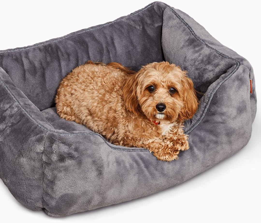 FUZI Premium Aesthetic Dog Bed for Medium Dogs with Washable Cover, Pet Couch, Pet Bed with Sides