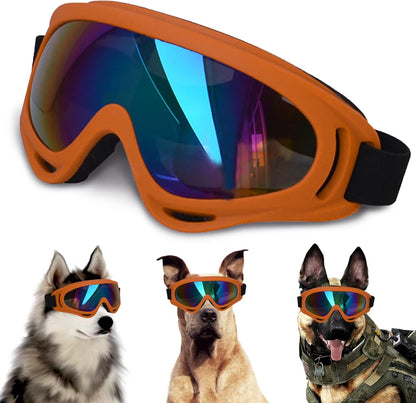 Large Dog Sunglasses With Adjustable Strap UV Protection, Windproof Puppy Eyewear, Suitable for