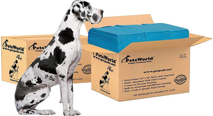 PETSWORLD Giant Dog Potty Pads, Odor-Eliminating, 36" x 36", Ultra Absorbent 5-Layer Leak-Proof