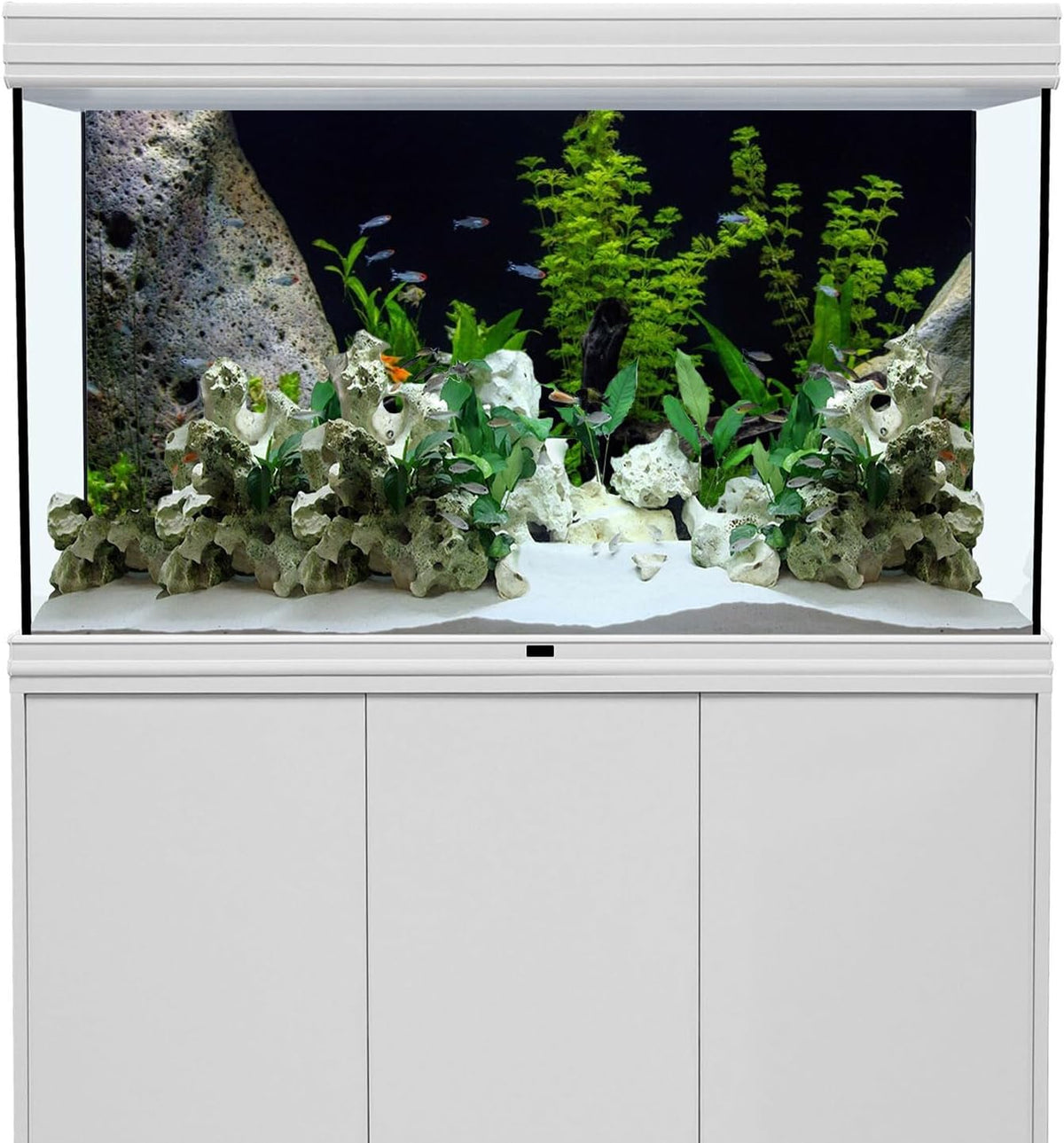 AWERT Vinyl Underwater Aquatic Plant Fish Tank Background Stone River Bed & Lake Aquarium