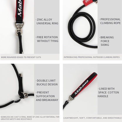 Dog Anti-Slip Leash 5FT with Metal Stopper - Durable No-Pull Training Lead for Small, Medium &