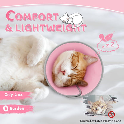 Cat Cone Collar Soft to Stop Licking, Adjustable, Foldable Lightweight Kitten Cones After Surgery