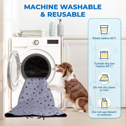 Fostanfly Washable Pee Pads for Dogs, 2 Pack 41"x41", Ultra-Absorbent Leakproof Non-Slip Reusable
