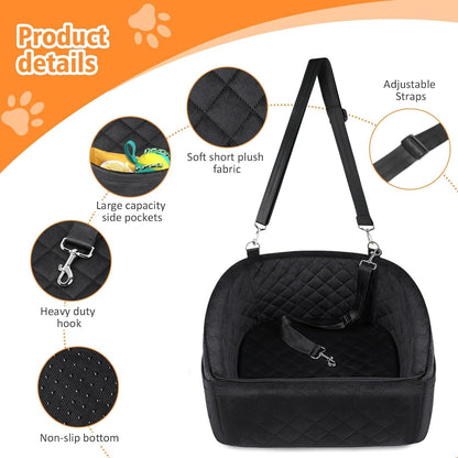 Dog Car Seat for Small Medium Dogs,Detachable Washable Dog Booster Seat Under 30lbs, Pet Car Seat