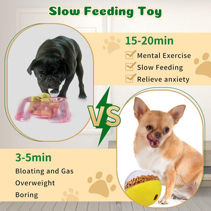 Treat Dispensing Dog Toys, Treat Ball for Large, Medium, Small Dogs, Dog Puzzle and Slow Feeder Dog