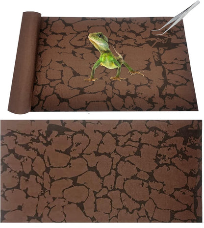 Tfwadmx Reptile Carpet Sand Mat for Bearded Dragon Terrarium Substrate Liner Brown Reversible