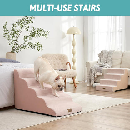 Wide Dog Stairs 19.7" Width, Pet Step for Small/Medium/Large Dog, Puppy or Cat, Pet Ramp for High