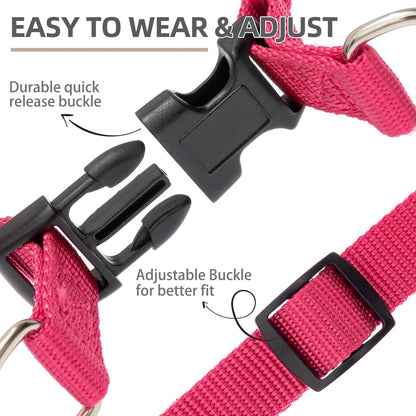 PUPTECK No Pull Dog Harness Soft Adjustable Basic Nylon Step in Puppy Vest Outdoor Walking with ID