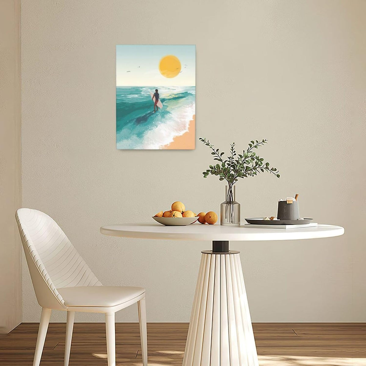 Beach Surfing Wall Art Ocean Coastal Wave Canvas Wall Decor Summer Nature Seascape Pictures