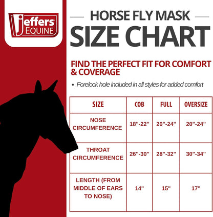 Jeffers Expression Lycra Horse Fly Mask – Oversize, Rose Garden – Lightweight Stretch Horse Mask