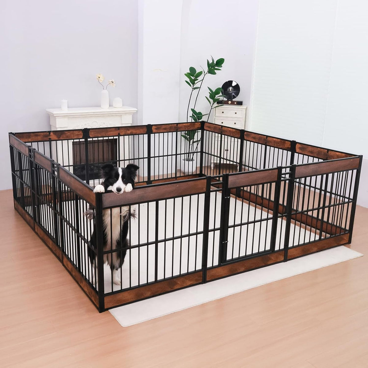 Dog Playpen, 31.5" Height Dog Pen Indoor, Heavy Duty, Safe and Sturdy, Furniture Style Puppy Pen