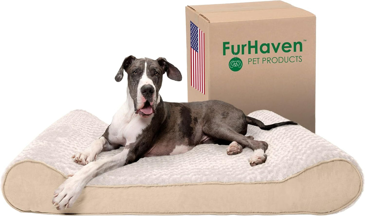 Furhaven Orthopedic Dog Bed for Extra Large Dogs w/ Removable Washable Cover, For Dogs Up to 180